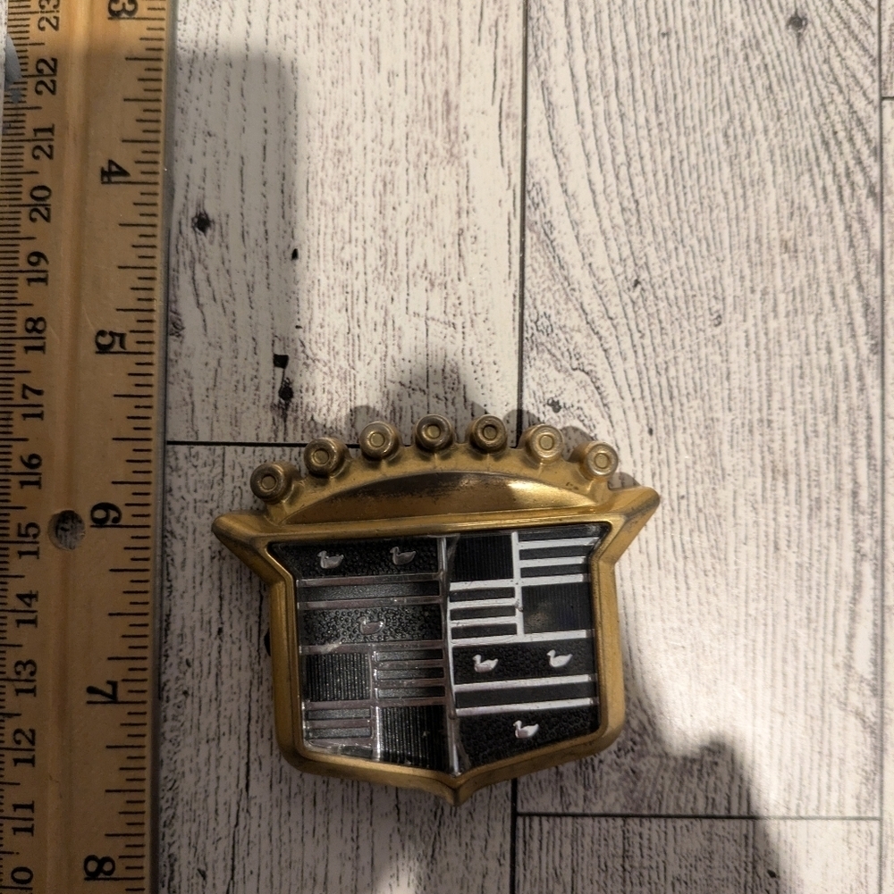 Cadillac Elegant Gold and Black Car Emblem